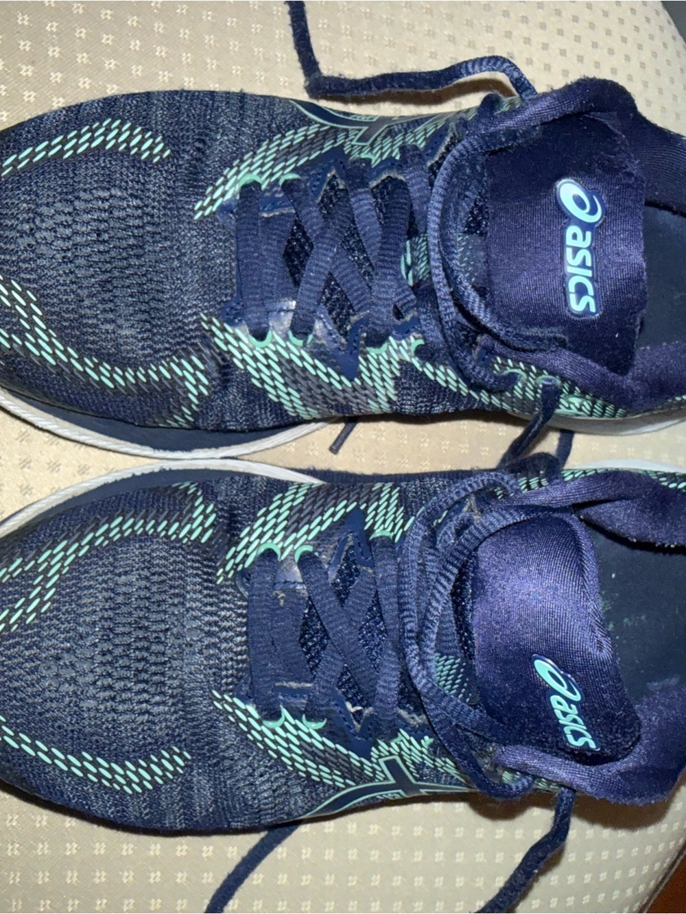 ASICS Women’s Navy and Teal Gel Nimbus Shoes